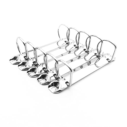 Julyun 5Pack 2 D-Rings Mechanism, 123mm Length,Spines for Top-Binding, Replacement Kit Metal Clip Ring Binder for Paper Storage Folder Planner Accessories (25mm)