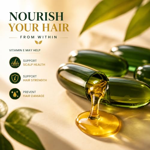 Image of Vitamin E 400 mg Softgel Capsules | Natural Vitamin E Supplement for Skin, Hair & Immunity Support | Antioxidant Formula (1, 150)