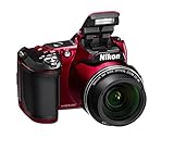 Nikon Coolpix L840 - Cámara compacta de 16 MP (Pantalla de 3", Zoom óptico 38x, estabilizador electrónico, WiFi), Rojo