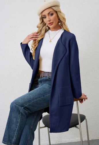 Image of Alaster Queen Women's Open Front Knit Long Fall Sweater Cardigan Coatigan