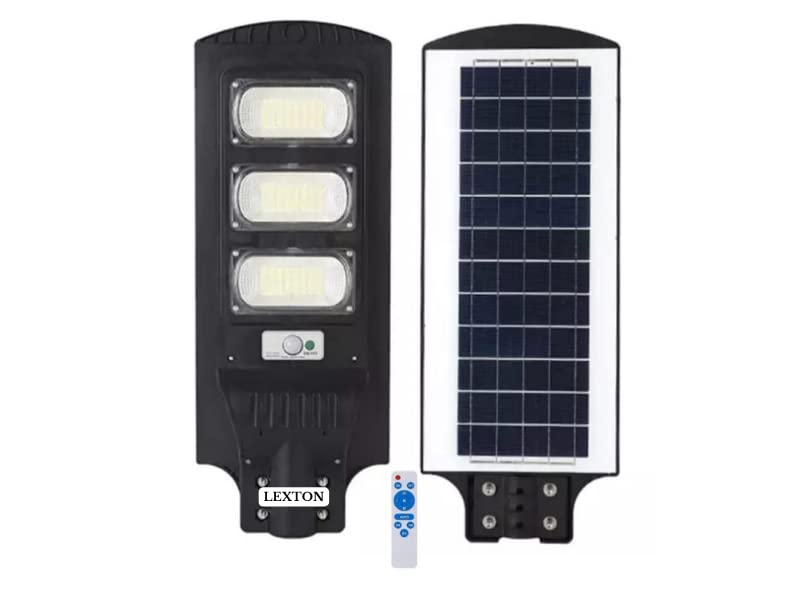Lexton Solar Street Light 90w Led Power, 15watt Brightness, Solar Powered ABS Plastic - Automatic Operations with Motion Sensor and IP65 Waterproof for Outdoor Use - Black (90Watt, Pack of 1) (B0C19BQC5D) Amazon Price History, Amazon Price Tracker