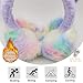 FYBW Cute Cat Fluffy Ear Muff for Kids Plush Foldable Winter Earmuffs Girls Cold Weather Ear Warmer(Purple)