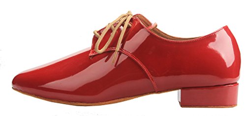 Mens Jazz Latin Dance Shoes Salsa Tango Cha-Cha Ballrom Round Toe Practice Fashion Dancing Shoes Lace Up2
