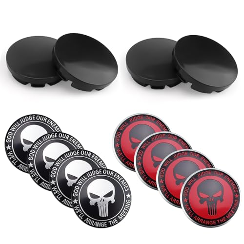 PHMING 12 Stück Radnabenkappen, Schwarz Nabendeckel 56mm, Plastik Radnabenabdeckung Geeignet, für Autodekoration, Modifikation