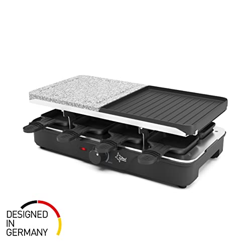 SUNTEC Raclette Grill RAC-8212 evolution – Elektro Tischgrill für 8 Personen – 8 Pfannen + 8 Spatel als Zubehör Set… – Bild 3