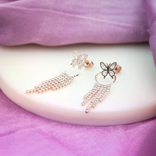 Image of Modern Dangle Earrings for Women | Chic Statement Earrings for Girls | Stylish Lightweight Fashion Jewelry for Casual, Party & Special Occasions