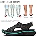 Imagen de DimaiGlobal Sandalias Deportivas ortopédicas para Mujer Zapatos con Punta Abierta Cuña Lavable de Verano Sandalias para Caminar 38EU Negro