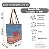 Sunsa Damen Shopper. Nachhaltige Schultertasche aus recycelte Material. XL Vintage Tasche mit Stern design als Geschenkideen für Frauen #2
