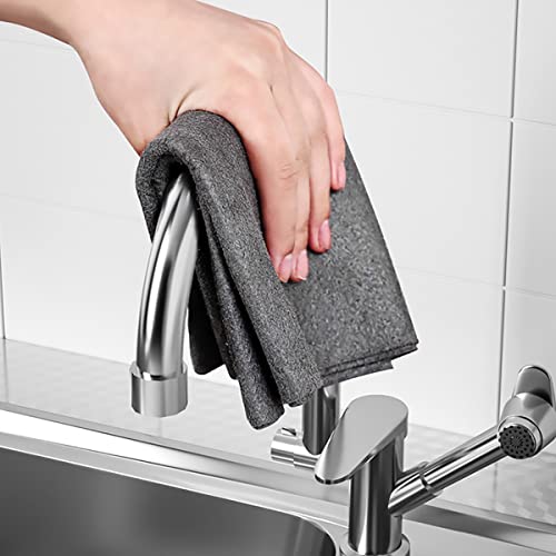 Laikadi 6/8/10Pcs Magic Thickened Cleaning Cloth, Microfiber Magic Streak Free Miracle Cleaning Cloth, Reusable Magic Rag, Lint Free Cloth For Windows, Kitchens, Glass, Cars (6) #TOP6