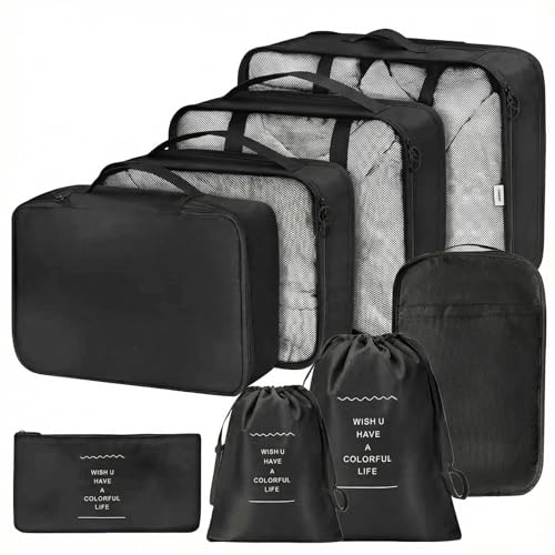 Organisateur Valise 8 Pièces,Organiseurs de Bagage...