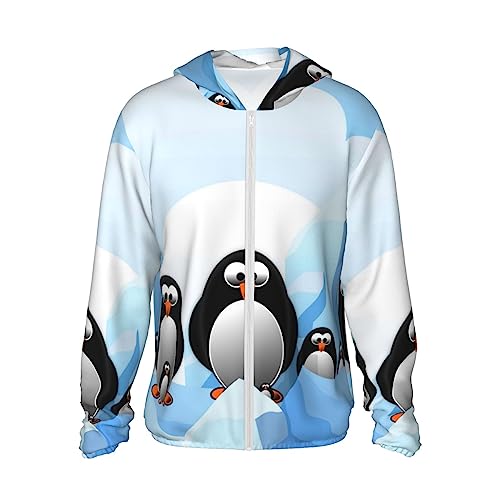 Veste légère imprimé Penguin Antarctica Ice sweat à capuche noir L