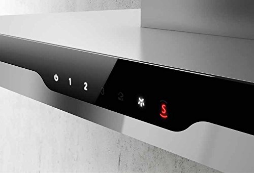 Elica Top Sense IXBL/F/60 De pared Negro, Acero inoxidable A - Campana (Recirculación, 64 dB, 50 cm, 65 cm, De pared, Negro, Acero inoxidable)