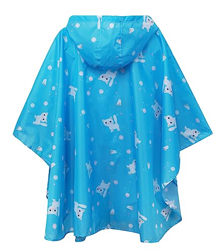 Image of SaphiRose Lightweight Kids Rain Poncho Jacket Waterproof Outwear Rain Coat