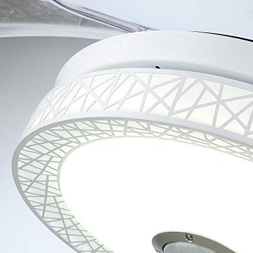 Fandian 42'' Modern Ceiling Fans With Light Smart Bluetooth Chandelier Rgb Dimmable Colors Music Player Fandelier Invisible Blades With Remote Control For Living/Bedroom thumb #7