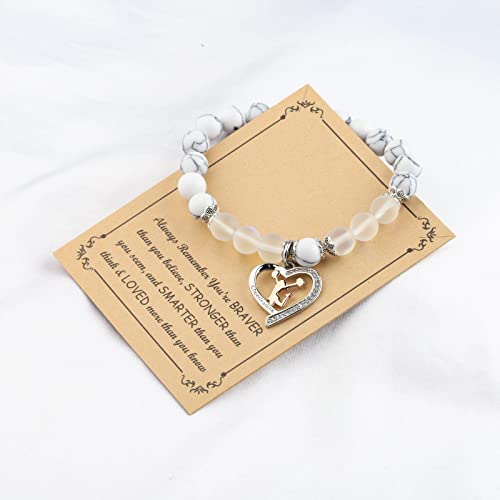 Image of FUSTMW Cheerleader Necklace Bracelet Cheerleading Gift Cheerleader Gift for Her Cheer Gifts Cheerleading Coach Gifts