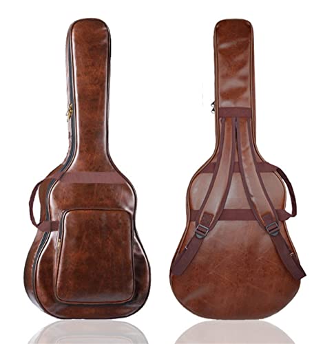 RANRAO Sac de transport pour guitare acoustique classique en cuir synthétique rembourré 101,6 cm - Les Beatles, Paul McCartney, John Lennon, RIngo Starr, George Harrison RANRAO Sac de transport pour guitare acoustique classique en cuir synthétique rembourré 101,6 cm