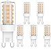 MLlichten Bombillas LED G9 Regulable 2700K Blanco Cálido, 5W Equivalente 40W 50W Halógeno, Sin Parpadeo G9 LED Bombillas, AC220-240V G9 Lámpara LED , Ángulo de Luz de 360°, Paquete de 5