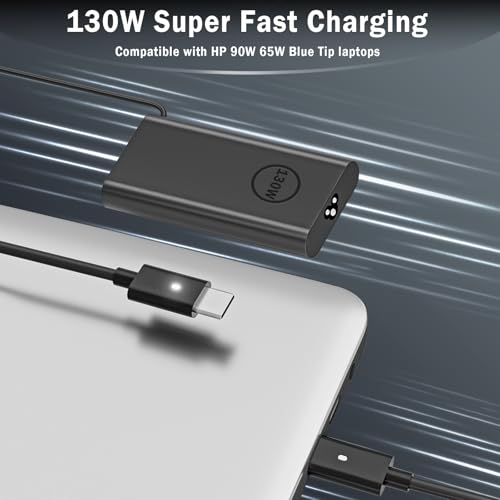 Image of Replacement for Dell Laptop Charger 130W 100W 65W USB Type C Fast Power Adapter