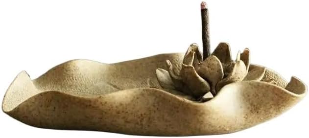 Incense Burner Handmade Stick Incense Holder Lotus Incense Burner Clay Process Crafts Home Decorations Censer Indoor Incense Holder Incense Stick Holder