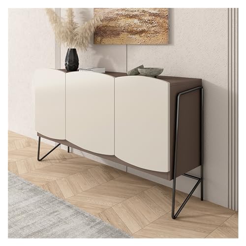 TOMYEUS Anrichte Sideboard moderner Esszimmer Seitungsschrank Locker Tee Schrank einfache Wohnzimmerschrank Wandeingang Eingang aparadores para Salon (Color : White, Size : 124 * 40 * 85cm)