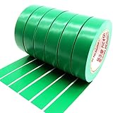 Viaky 6 Pack Electrical Tape Each Roll 0.6' x 50' High End Industrial Grade - Rated to 176 Degrees & 600 Volts - Vinyl Insulating Backing - Perfect for Electric Wiring Projects (6 Green)