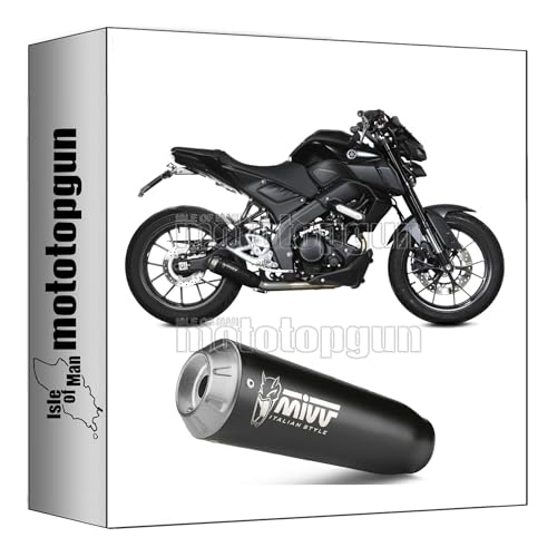 Mivv ligne complete acier noir pour Yamaha MT125 2023 2024 échappement homologue