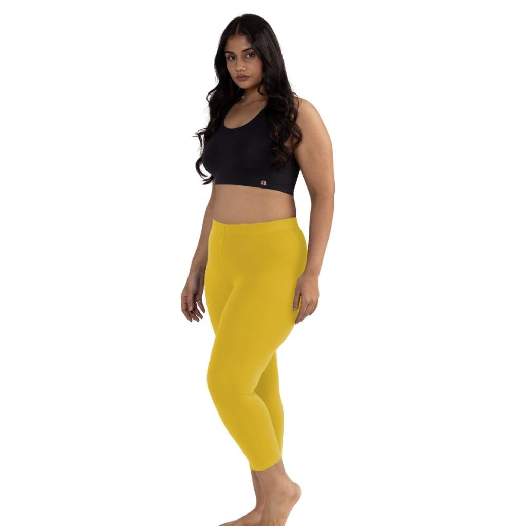 adira | Plus Size Cropped Leggings | Cropped Leggings | Mid Waist | 3/4 Length | Cotton–Elastane Blend | Non-See-Through | Gusset Crotch to Prevent Ripping | Plus Size | Pack of 1-picture-32