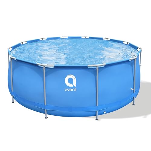 Avenli Piscine Ronde avec Structure, Bleu