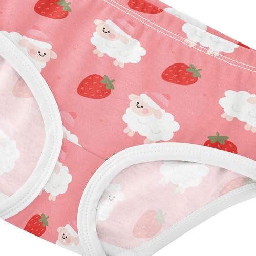 Girls' Underwear Cute Sheep Red Strawberry Toddle Brief Panties 203012214