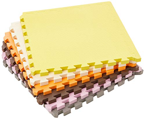 Kit 6 Tapetes Tatames Coloridos EVA 50 x 50 x 2cm com Borda