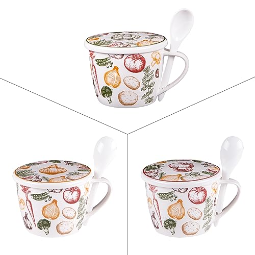 Table Passion - Bol à soupe Antan avec couvercle et cuillère 75 cl (1 modèle aléatoire)