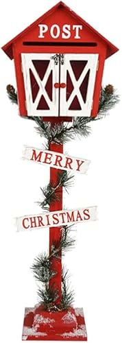 LXTIN Mailbox Classic Creative Christmas Postbox Floor-standing Post-mount Mailboxes For Family Room Post-mount Mailboxes Decoration Home Decoration (Color : A)
