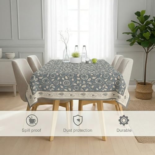 Image of STITCHNEST 'Tavola Luxe Series' Dining Table Cover 60x90 Inches | 6 Seater - 8 Seater Rectangular Dining Table Cover | Premium Fabric, Washable & Colour Fast
