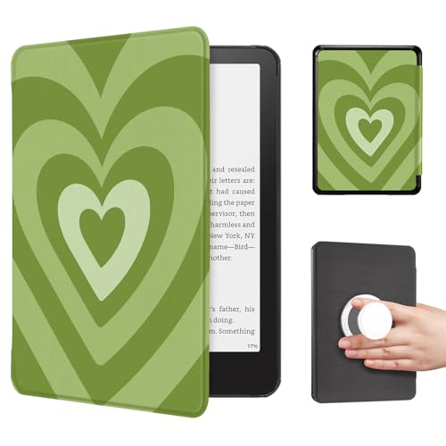 Image of CoBak Cute Case with Fold-Back Magnetic Cover for 7 inch Kindle Paperwhite 12th Gen 2024 and Colorsoft - for PopSockets Grip, Compatible with iPhone MagSafe and Anker Wireless Charging Pads, Auto Wake