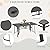 DSNAPE 7 Pieces Patio Table and Chairs Set, 63" Metal Dining Table with Umbrella Hole & 6 Textilene Fixed Chairs, Dining Table Set for 6, Outdoor Furniture for Porch Deck Backyard Balcony, Grey