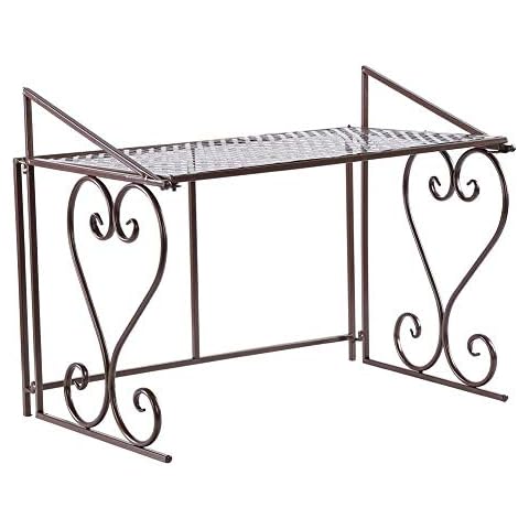 Soporte de Microondas con Estante de Almacenamiento de Hierro Cover