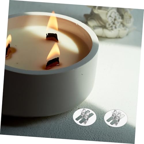 Bases metálicas para mechas de velas 100 pcs miniatura 4
