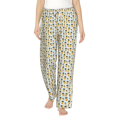 Pantalon de pyjama femme doux ananas pour l'hiver et la maison