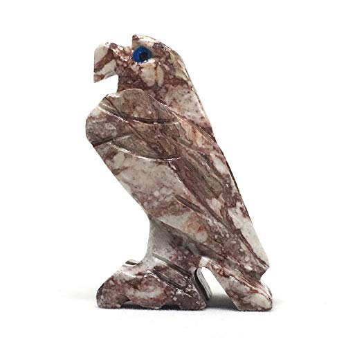Nelson Creations, Llc Eagle Natural Soapstone Hand-Carved Animal Charm Totem Stone Carving Figurine, 1.5 Inch #TOP7