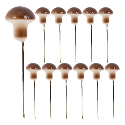 Image of balacoo Mini Mushroom Bonsai Mini Mushroom Figurines for DIY Terrariums Fairy Garden Accessories Outdoor Mushrooms Garden Stake Yard Decor for Potted Plants Bonsai and Succulent Displays
