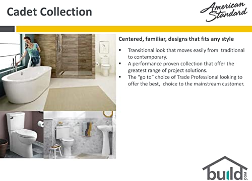 Image of American Standard 3481.001.020 Cadet Elongated Pressure Assisted Two Piece Toilet, White