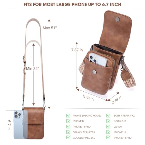 Sac à bandoulière portefeuille en cuir avec compartiments