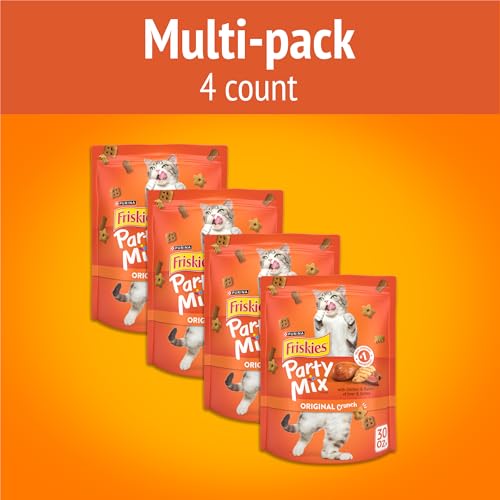 Purina Friskies Cat Treats, Party Mix Original Crunch - 30 oz. Pouch - Image 4
