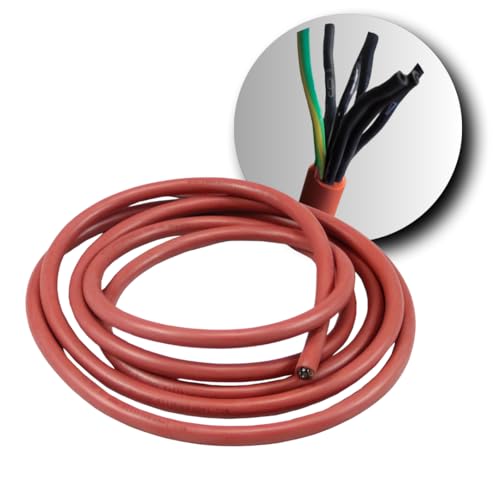 SULENO Sauna Silikonkabel 7x1,5 mm² Länge: 3 m Anschlusskabel für Bio-Steuergerät zum Bio-Saunaofen 4,5-9,0 kW hitzebeständig, geprüfte Qualität