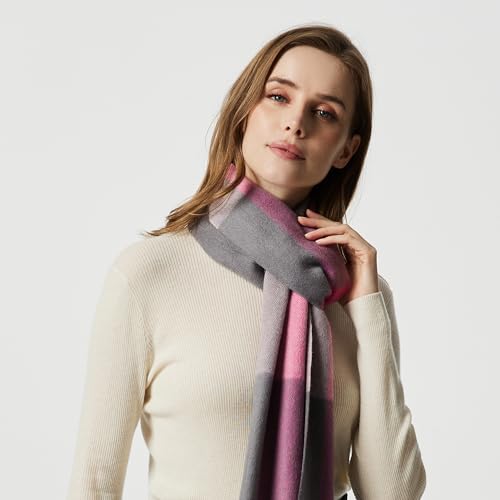 EURKEA Cashmere Wool Long 2024 Plaid Tartan Winter Scarf for Women, Warm & Soft & Cozy, Gift Ready2