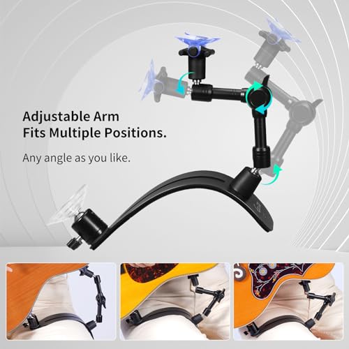 Image of GUITTO Guitar Balance Support - Classical Guitar Support Foot Stool, Ergonomic Design, Quick Adjustment (Lock) Angle, Suitable for Acoustic Guitars with a Smooth Paint(Lacquer) Finish GGR-01