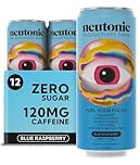 Neutonic Nootropic Productivity Energy Drink | Blue Raspberry 12 Cans | 120mg Natural Caffeine, Zero Sugar | Support Energy, Mental Performance, Cognitive Function | Support Focus, Brain Health