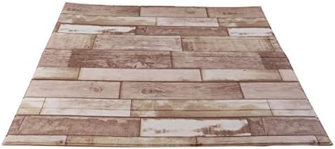 Rustic Faux Wood Wall Panels - 4 Pack, Brown, 3D Peel and Stick Foam Wood Wall Panels