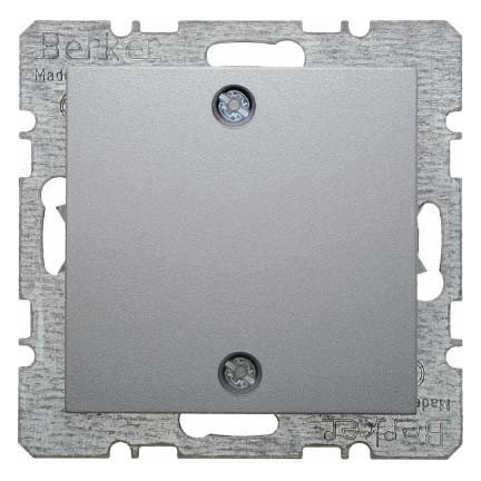 Plaque aveugle Hager aluminium visser B1 B7 obturateur encastrable