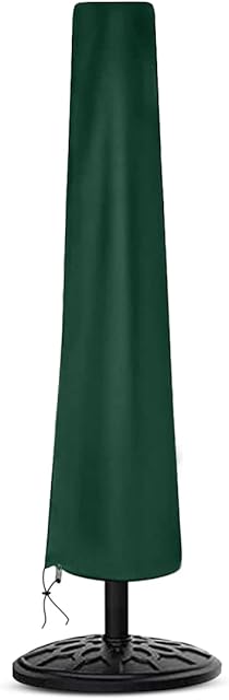 WINSOME Parasol Covers Waterproof, UV Protection and Weather Proof Heavy Duty Rip Proof 169D (170 x 25 x 50) CM Cantilever Parasol Cover with Zip For Garden & Outdoor | Green